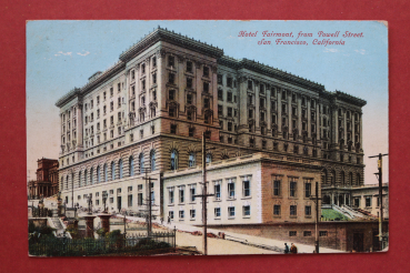 Postcard PC San Francisco CA California 1910-1930 Hotel Fairmont from Powell Street USA US United States